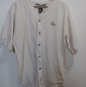 Vintage NO FEAR Men's Cream Shirt